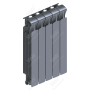 Радиатор биметаллический Rifar Monolit 500x5 секций, серый (титан)
