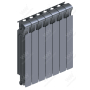 Радиатор биметаллический Rifar Monolit 500x7 секций, серый (титан)