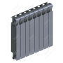 Радиатор биметаллический Rifar Monolit 500x8 секций, серый (титан)