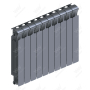 Радиатор биметаллический Rifar Monolit 500x10 секций, серый (титан)