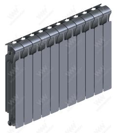 Радиатор биметаллический Rifar Monolit 500x11 секций, серый (титан)