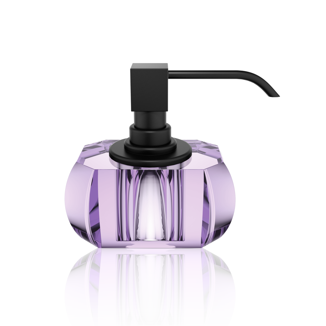 Дозатор жидкого мыла Decor Walther Kristall KR SSP, фиолетовый/черный