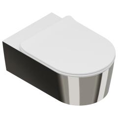 Унитаз подвесной безободковый Flaminia Link 5051/WCGPLA, белый/платина (bianco/platino lucido)