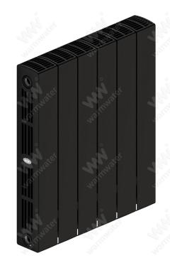 Радиатор биметаллический Rifar SUPReMO 500x6 секций, черный (антрацит)