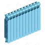 Радиатор биметаллический Rifar Monolit 500x11 секций, синий (сапфир)