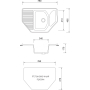Мойка кухонная AquaGranitEx М-10 790х495 мм, бежевая, мраморный композит