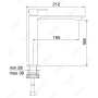 Cмеситель для умывальника Treemme Q30, высота 168 мм, хром