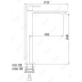 Cмеситель для умывальника Treemme Q30, высота 248 мм, хром
