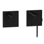 Внешняя часть смесителя 2 ручки Almar Modular ROUND on SQUARE, черный абсолют брашированный