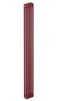 Трубчатый радиатор Rifar Tubog 3180, 7 секций, 3-колончатый, красно-коричневый (бордо), DV1