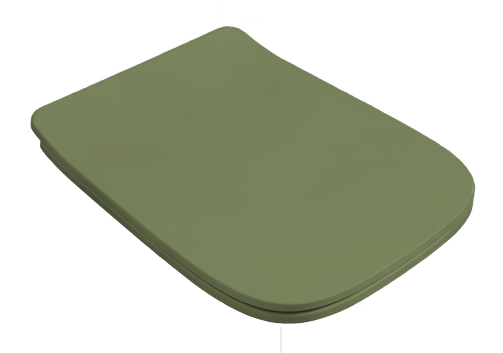 Сиденье для унитаза Artceram A16, зеленый матовый (verde foresta opaco), петли: хром