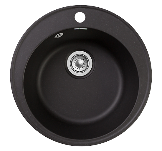 Мойка кухонная GranFest Quarz GF-Z08 479х479 мм, черный, кварцевый композит