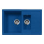 Мойка кухонная AquaGranitEx М-21K 780х500 мм, синяя, мраморный композит