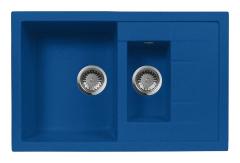 Мойка кухонная AquaGranitEx М-21K 780х500 мм, синяя, мраморный композит