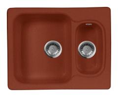 Мойка кухонная AquaGranitEx М-09 610х495 мм, красный марс, мраморный композит