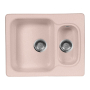 Мойка кухонная AquaGranitEx М-09 610х495 мм, розовая, мраморный композит