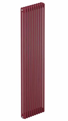 Трубчатый радиатор Rifar Tubog 3180, 9 секций, 3-колончатый, красно-коричневый (бордо), DV1