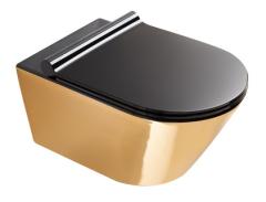 Унитаз подвесной безободковый Catalano Gold&Silver 55, золото