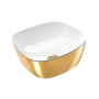 Раковина накладная Catalano Gold&Silver 400х400 мм, золото/белый (oro&bianco)