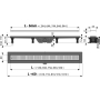 Душевой канал с решеткой Alcadrain APZ10 Simple 950M, нержавеющая сталь