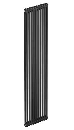 Трубчатый радиатор Rifar Tubog 2180, 12 секций, 2-колончатый, черный (антрацит), DV1