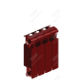 Радиатор биметаллический Rifar Monolit Ventil 300x4 секции, №69VL, красный (бордо)