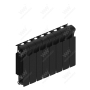 Радиатор биметаллический Rifar Monolit Ventil 300x8 секций, №69VL, черный (антрацит)