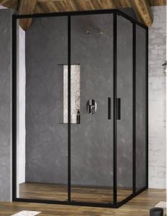 Дверь для душевого ограждения Ravak Blix Slim BLSRV2K 80 см, черный, Transparent