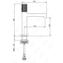 Cмеситель для умывальника Treemme T30CR, высота 108 мм, золото 24 карата