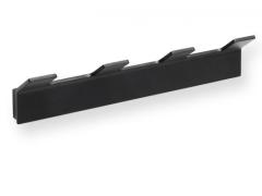 Планка с 4 крючками Bemeta Nero 600 мм, черный