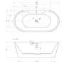 Ванна отдельностоящая Abber AB9299 160х80 см, белый
