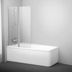 Шторка для ванны распашная Ravak 10° 10CVS2 100L, хром, стекло прозрачное