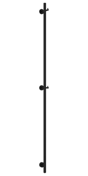 Полотенцесушитель электрический Сунержа Аскет 1650х50 мм, ТЭН снизу, черный матовый