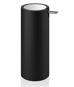 Дозатор жидкого мыла Decor Walther Stone Black SSP, черный матовый/хром