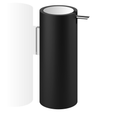 Дозатор жидкого мыла Decor Walther Stone Black WSP, черный матовый/хром