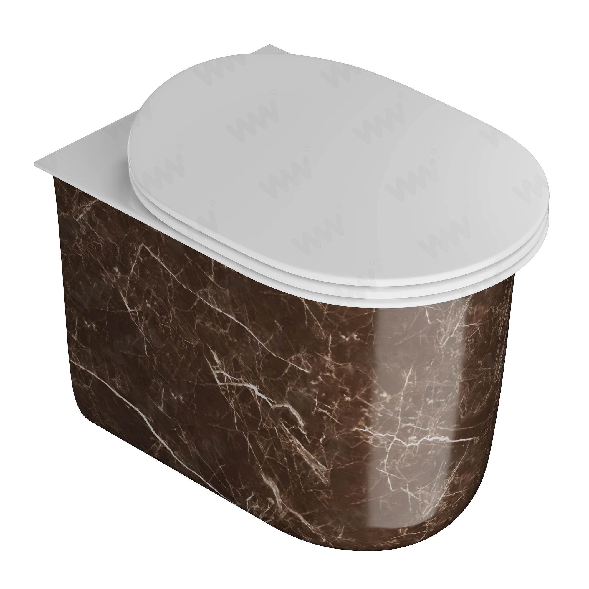 Унитаз приставной ArtCeram Chic, мрамор коричневый (bronze amani marmi)