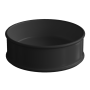 Раковина накладная ArtCeram Atelier 440х440 мм, черный матовый (nero opaco)