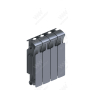 Радиатор биметаллический Rifar Monolit Ventil 300x4 секции, №89VR, серый (титан)