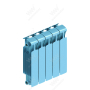 Радиатор биметаллический Rifar Monolit Ventil 300x5 секций, №89VR, синий (сапфир)