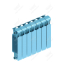 Радиатор биметаллический Rifar Monolit Ventil 300x7 секций, №89VR, синий (сапфир)