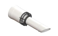 Труба коаксиальная с ветрозащитой 370 мм, диаметр 60/100, УТДК