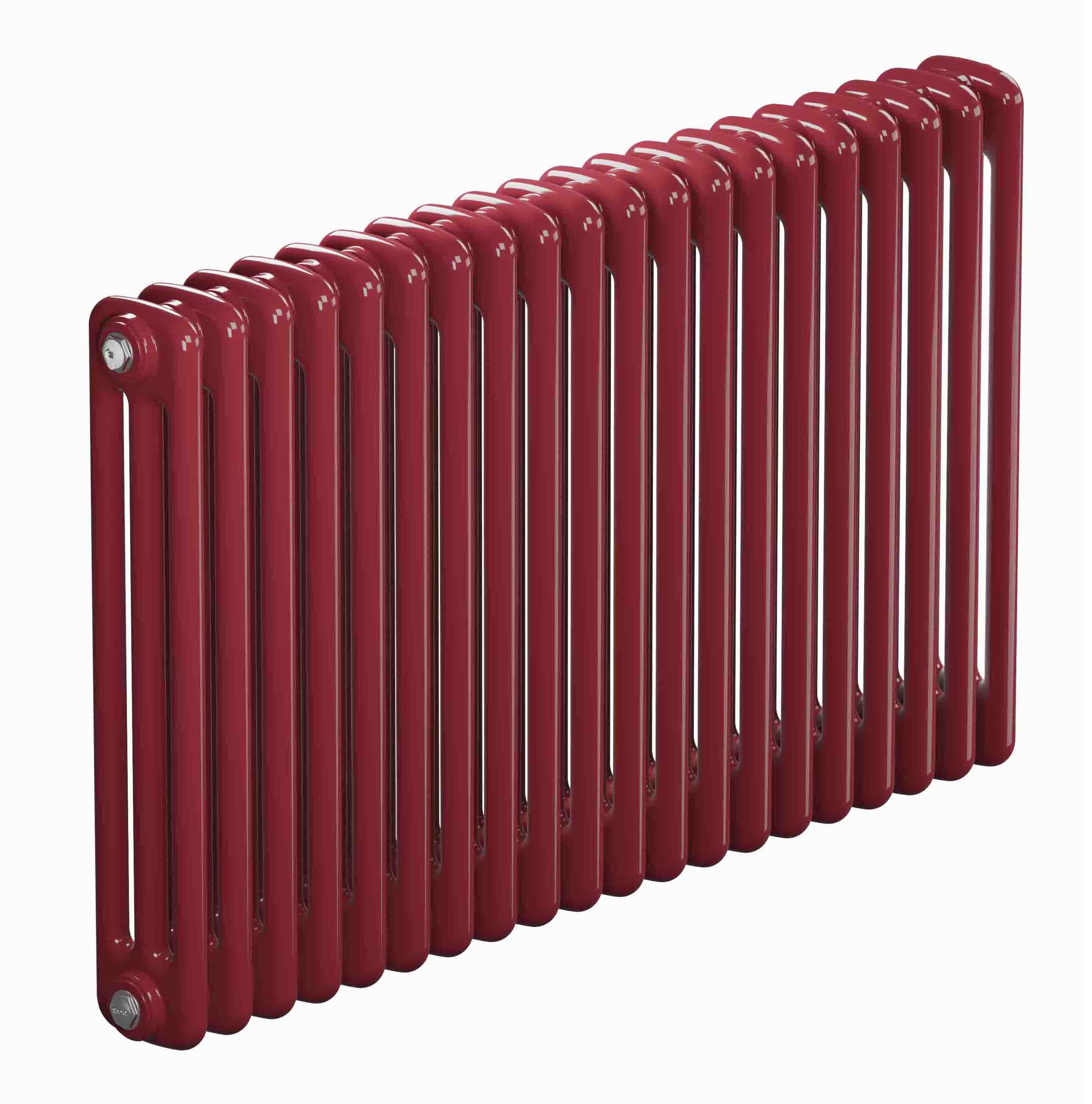 Трубчатый радиатор Rifar Tubog 3057, 14 секций, 3-колончатый, красно-коричневый (бордо), B1