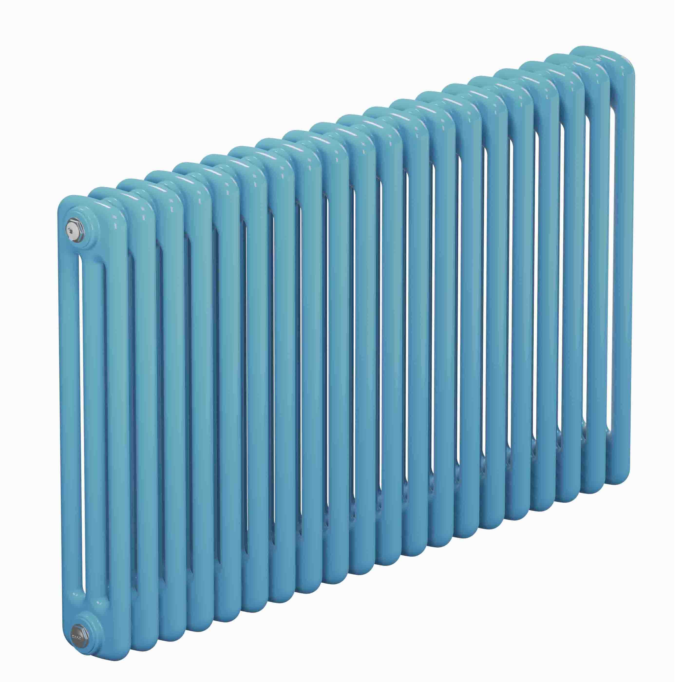 Трубчатый радиатор Rifar Tubog 3057, 14 секций, 3-колончатый, пастельно-синий (сапфир), B1