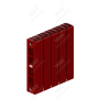 Радиатор биметаллический Rifar SUPReMO 350x5 секций, красный (бордо)