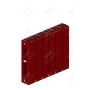 Радиатор биметаллический Rifar SUPReMO 350x6 секций, красный (бордо)