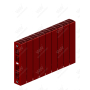 Радиатор биметаллический Rifar SUPReMO 350x9 секций, красный (бордо)