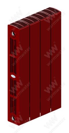 Радиатор биметаллический Rifar SUPReMO 500x4 секции, красный (бордо)