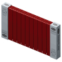 Радиатор биметаллический Rifar SUPReMO 500x24 секции, красный (бордо)