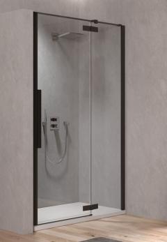 Душевая дверь Kolpa-San Polaris N 90 см, черный, Transparent, цвет ручки хром