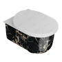 Унитаз подвесной ArtCeram Chic, мрамор черный (marmi portoro gold)